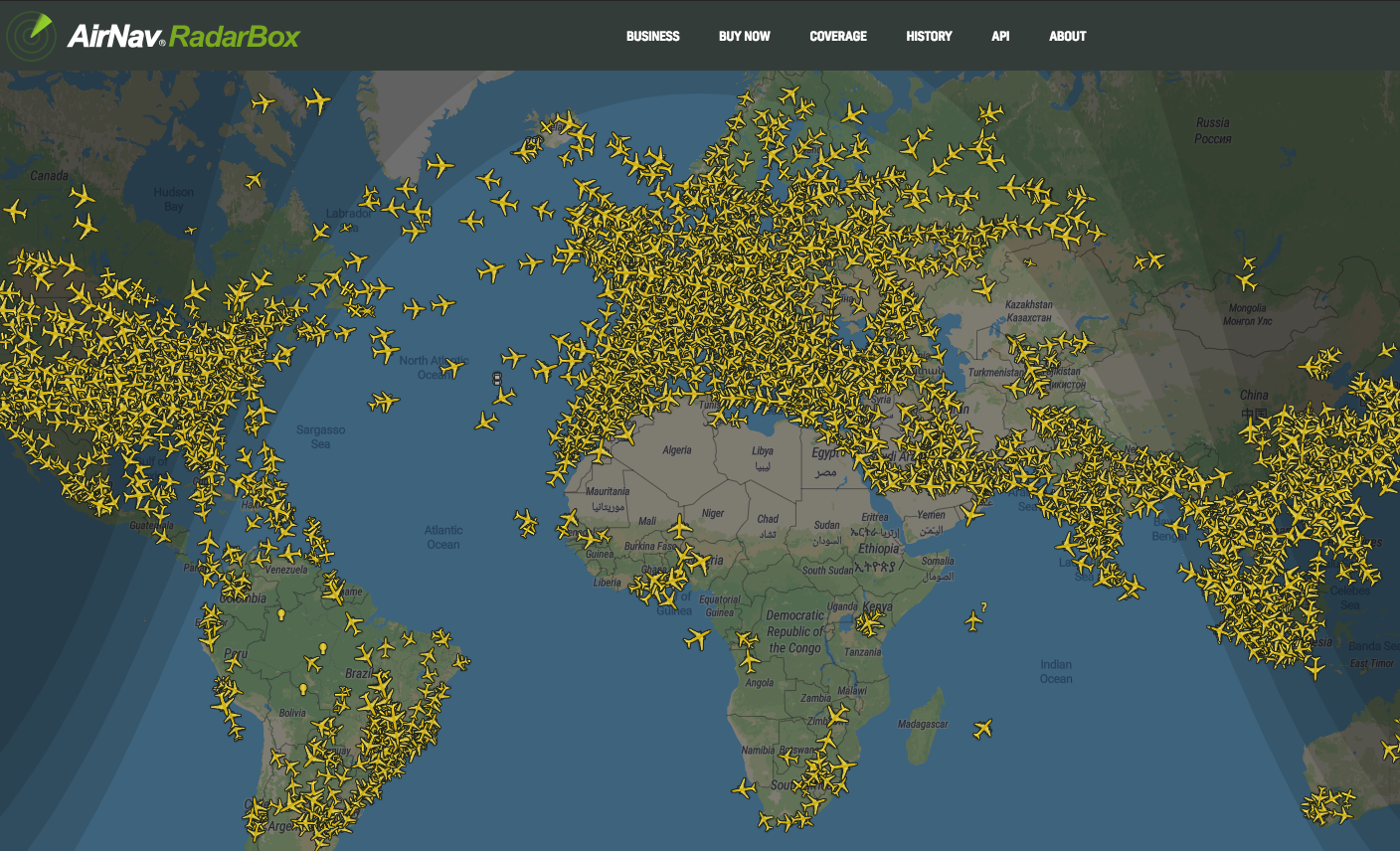 Using RadarBox on the Media AirNav RadarBox Live Flight Tracker and